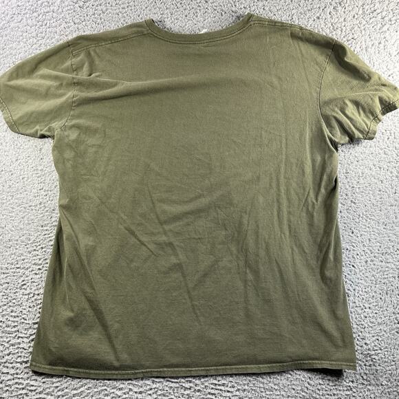 Grateful Dead Steal Your Face T Shirt Mens 2XL Olive Green Graphic Logo Tee Y2K - Picture 6 of 6